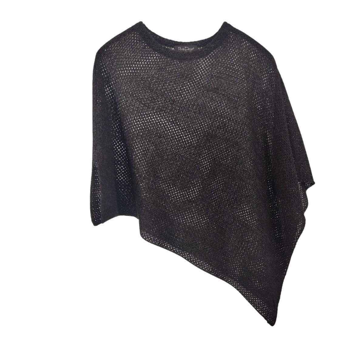 Pirita Design alpakka-pellavaponcho Luna color coal