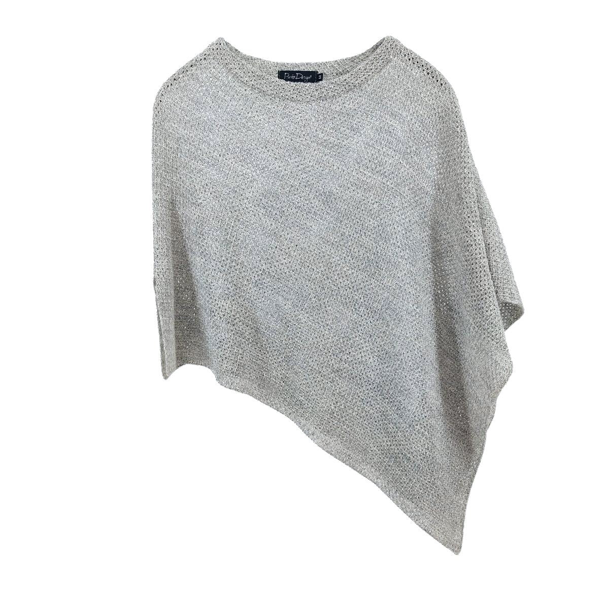 Pirita Design alpakka-pellavaponcho Luna color silver