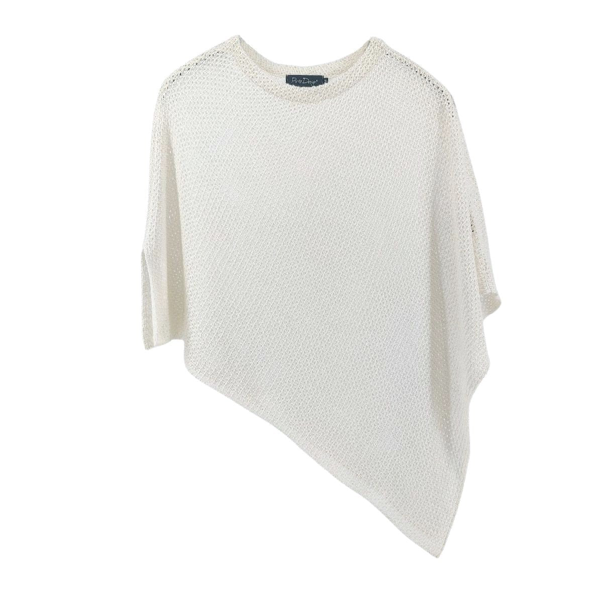 Pirita Design alpakka-pellavaponcho Luna color white