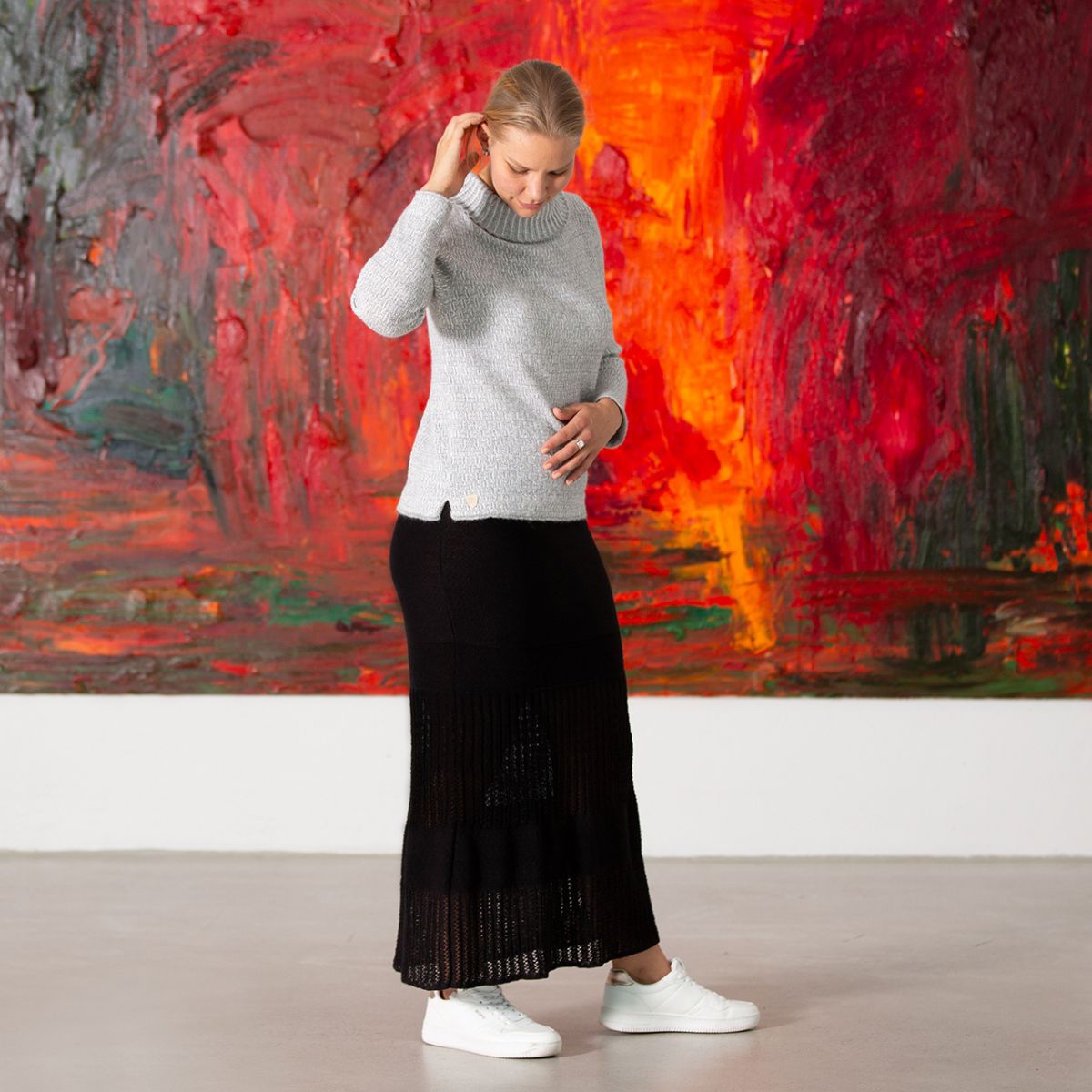 Pirita Design alpakka-pellavapusero Tania color sivusta kuvattuna