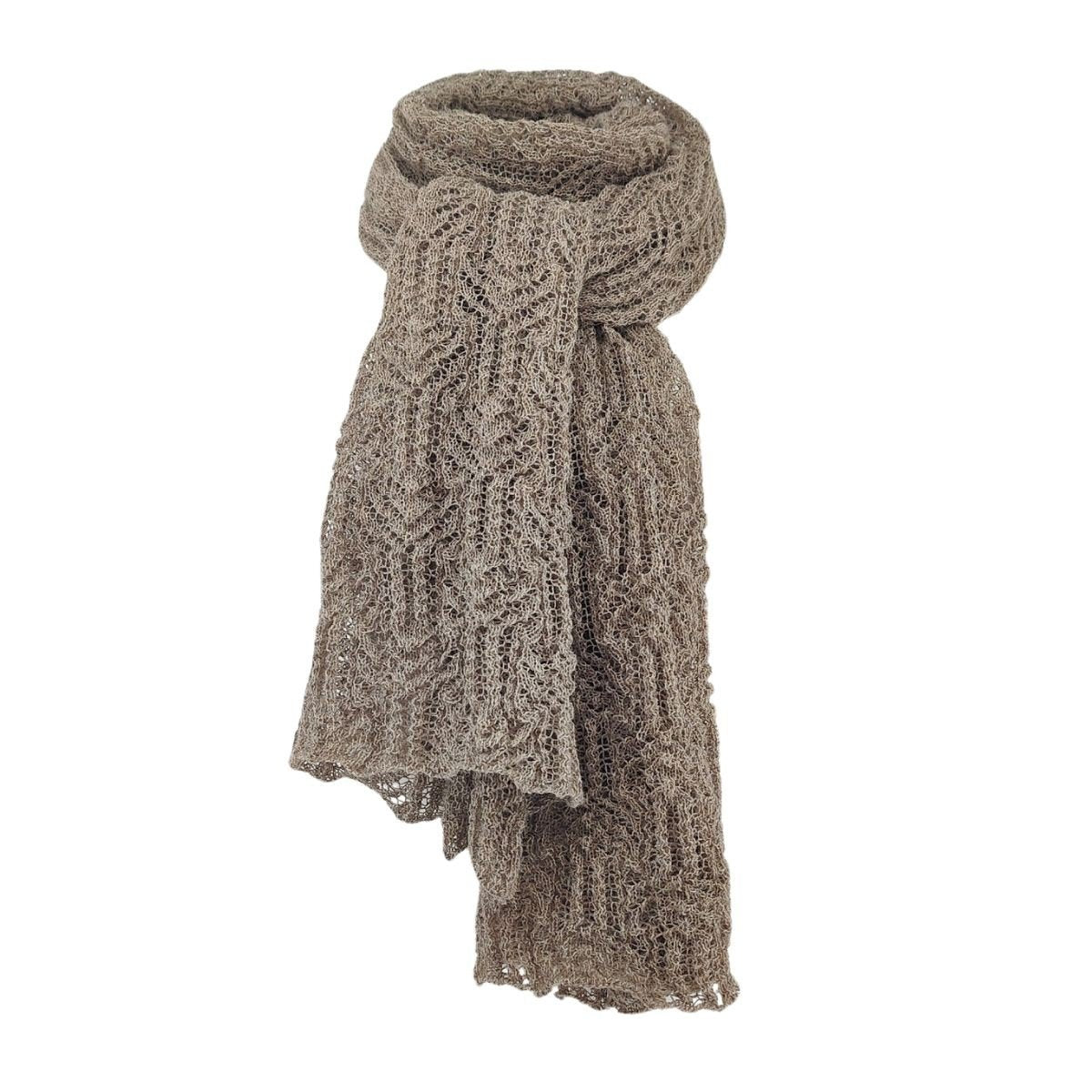 Pirita Design alpakkahuivi Malla color nutria