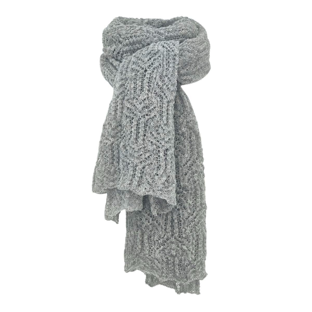Pirita Design alpakkahuivi Malla color silver