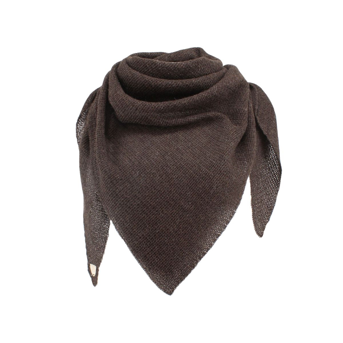 Pirita Design alpakkakolmiohuivi Saana color brown