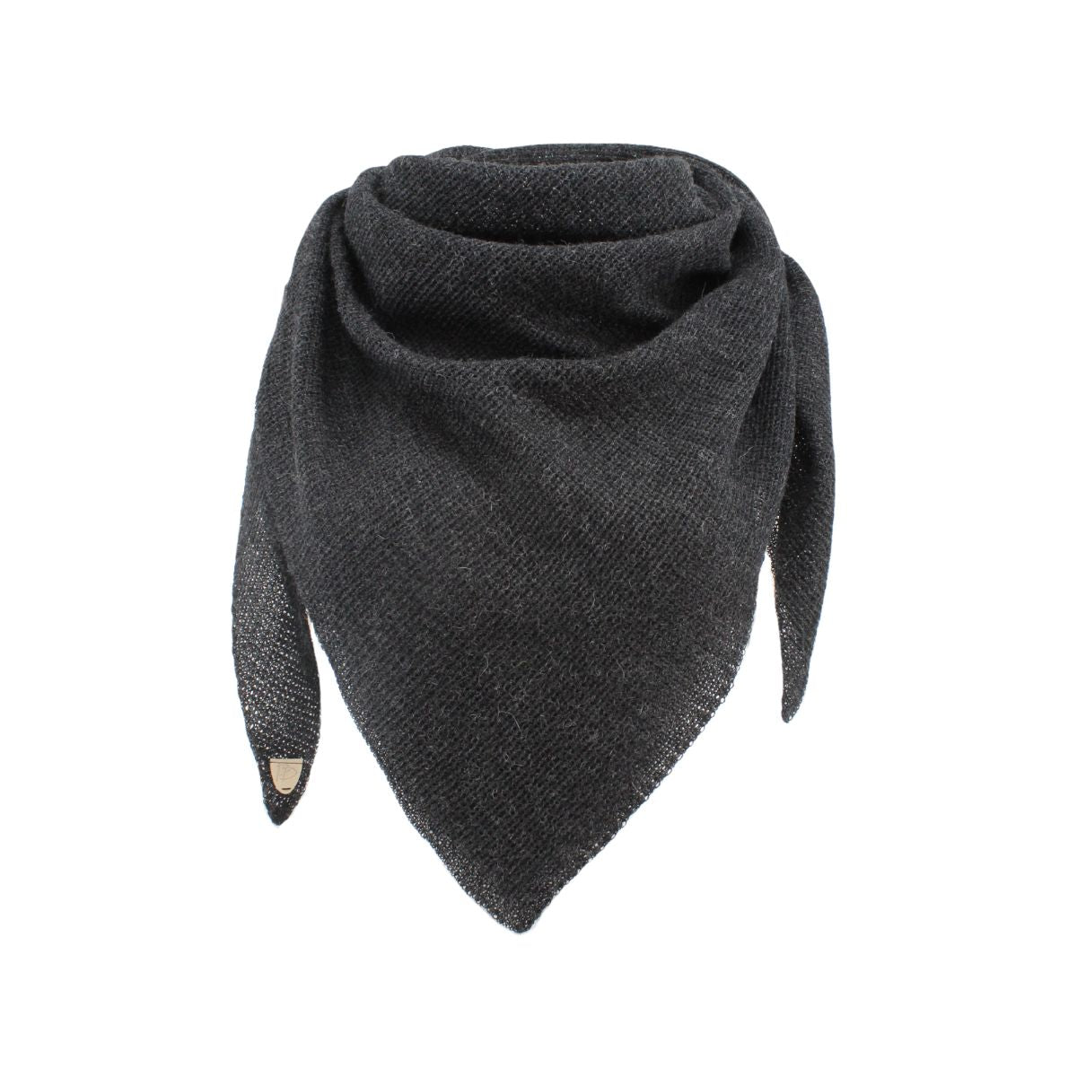 Pirita Design alpakkakolmiohuivi Saana color coal