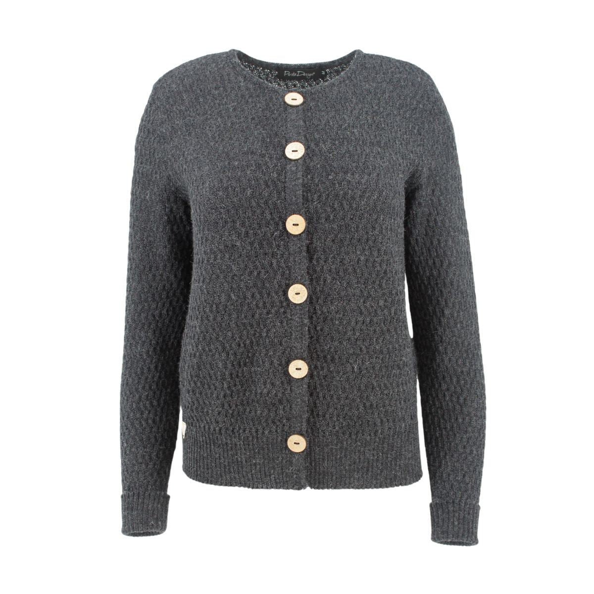 Pirita Design alpakkaneuletakki Kivi color coal