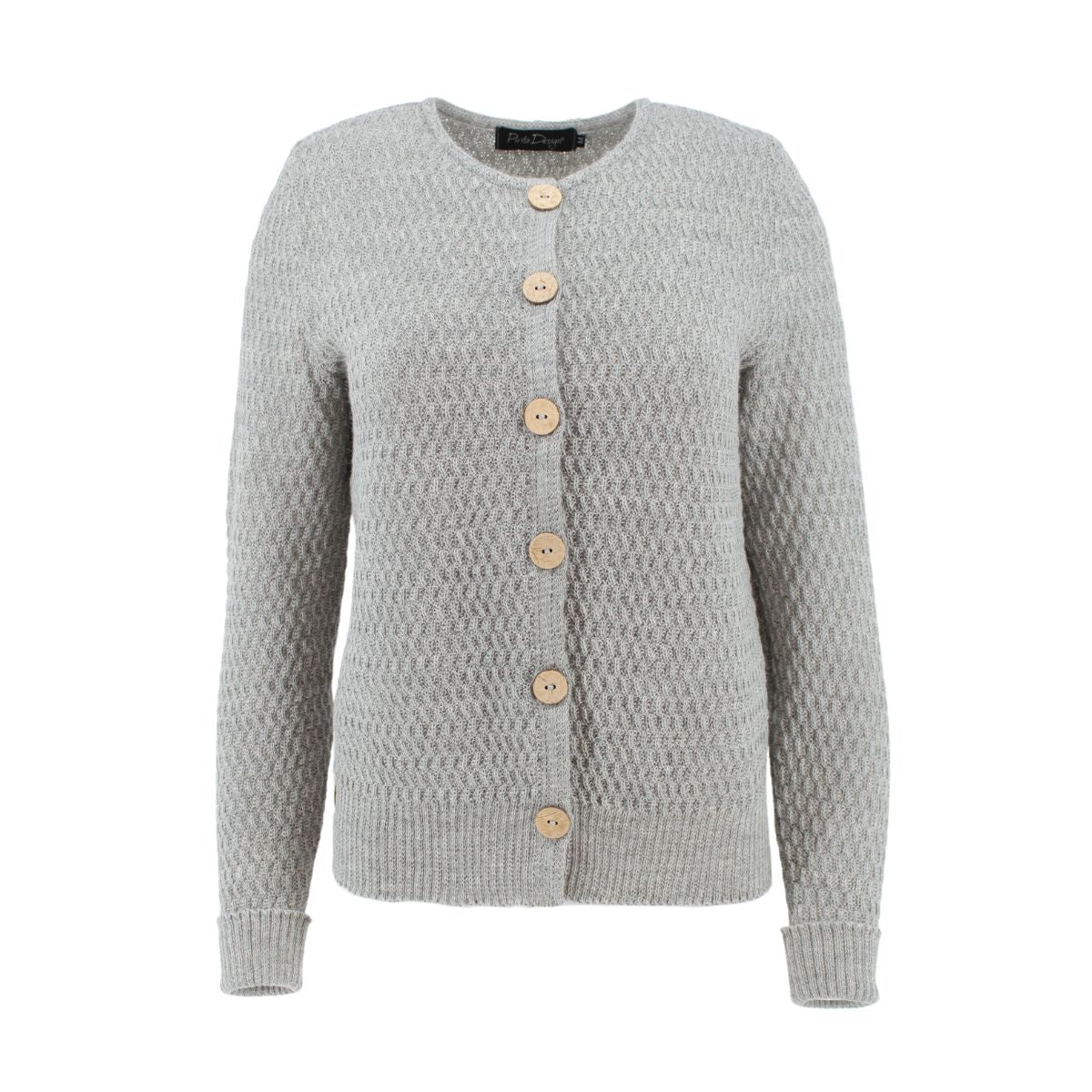 Pirita Design alpakkaneuletakki Kivi color silver