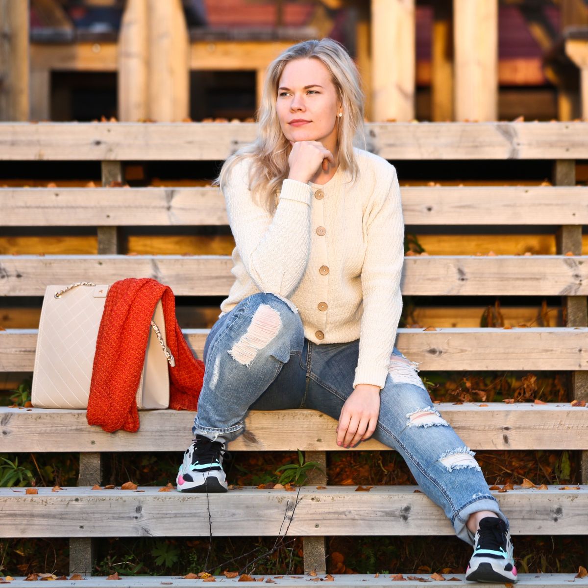 Pirita Design alpakkaneuletakki Kivi color white