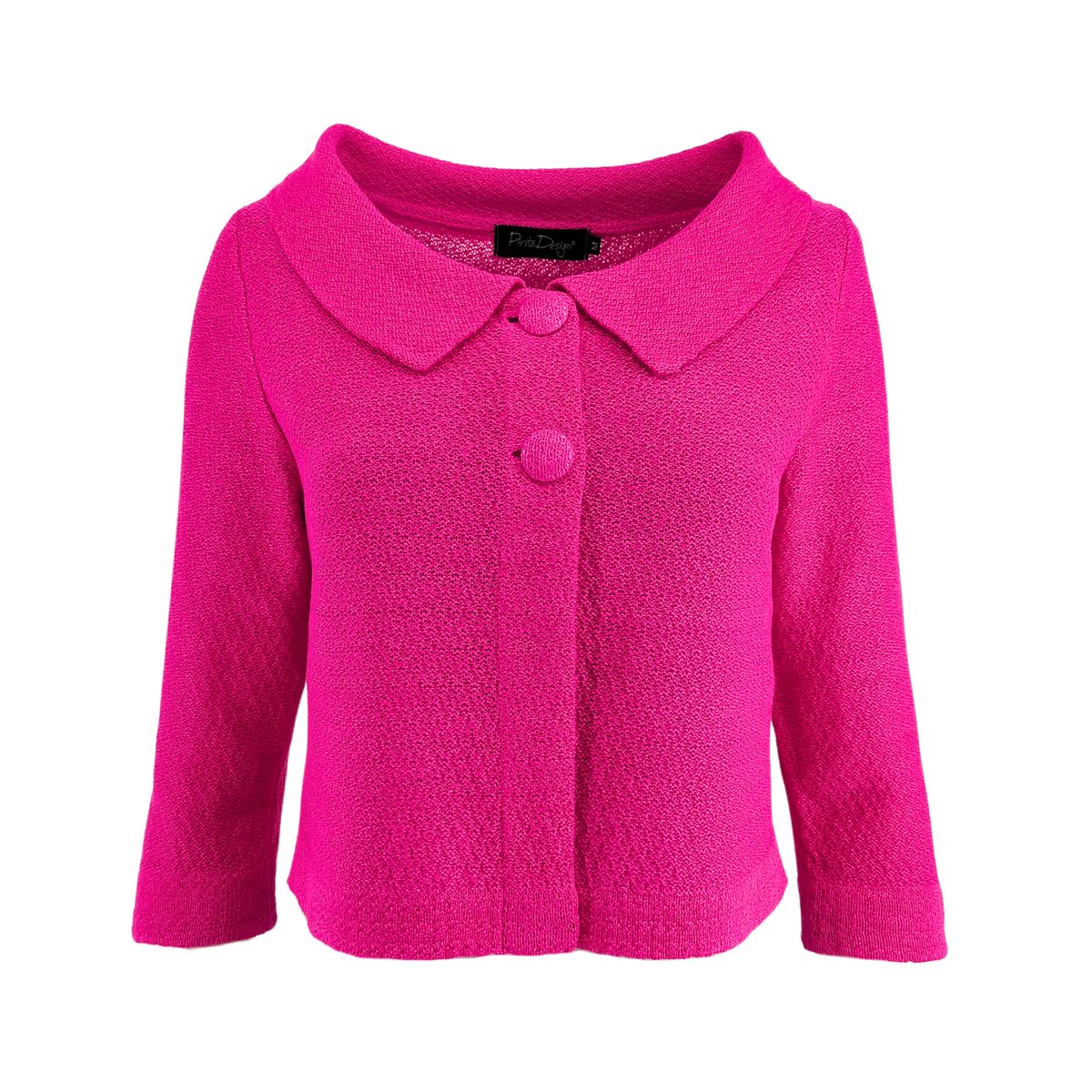 Pirita Design pellavaneulejakku Melanie color fuchsia