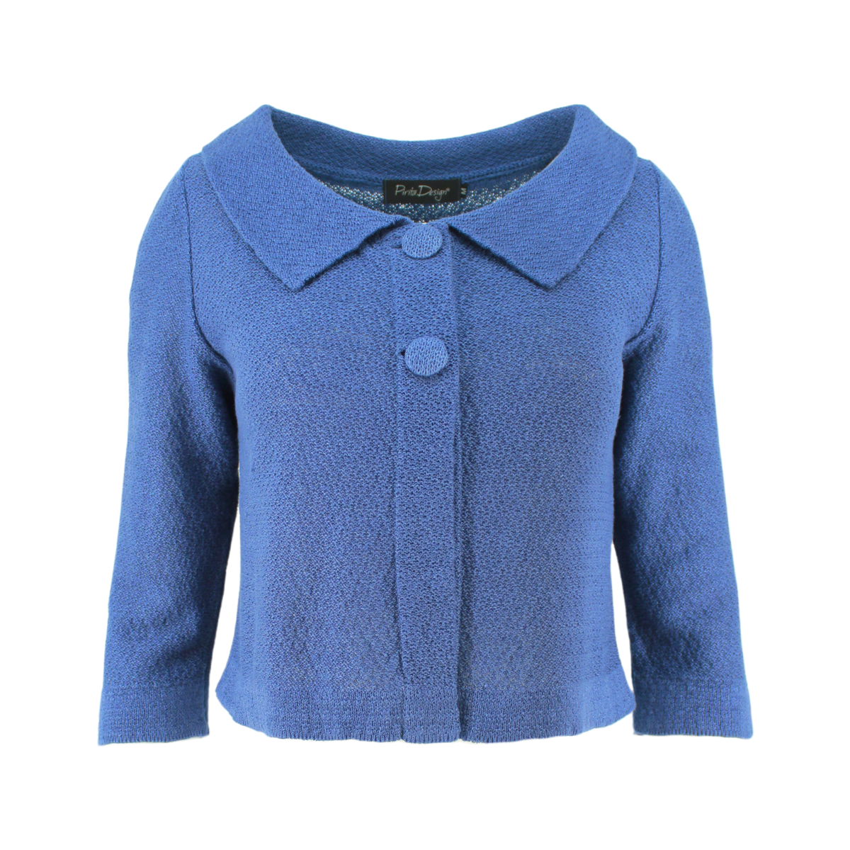 Pirita Design pellavaneulejakku Melanie color denim blue