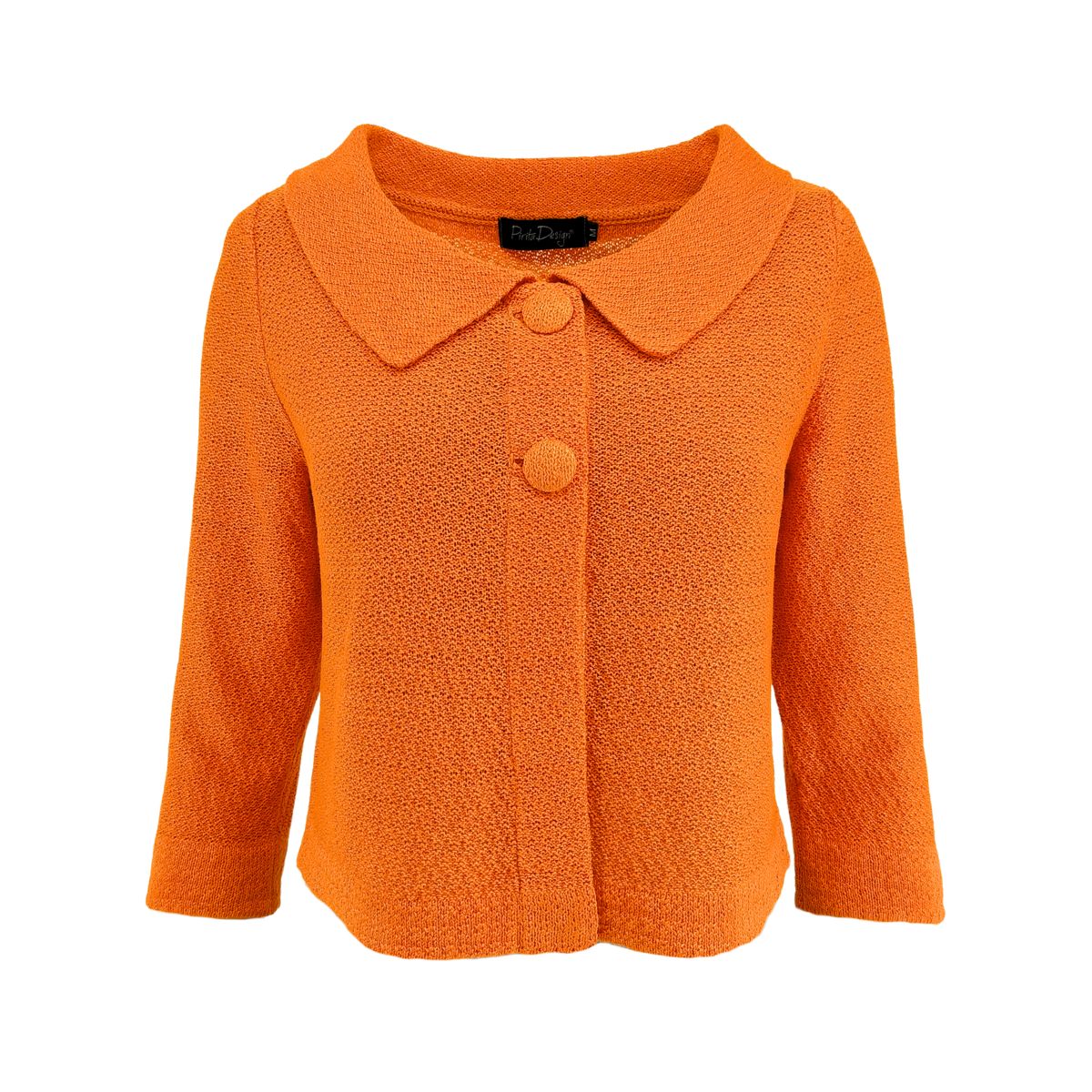 Pirita Design pellavaneulejakku Melanie color orange