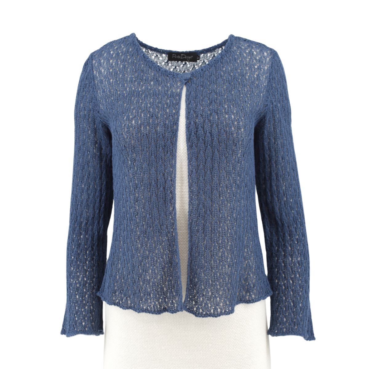 Pirita Design pellavaneulejakku Vanamo color denim blue