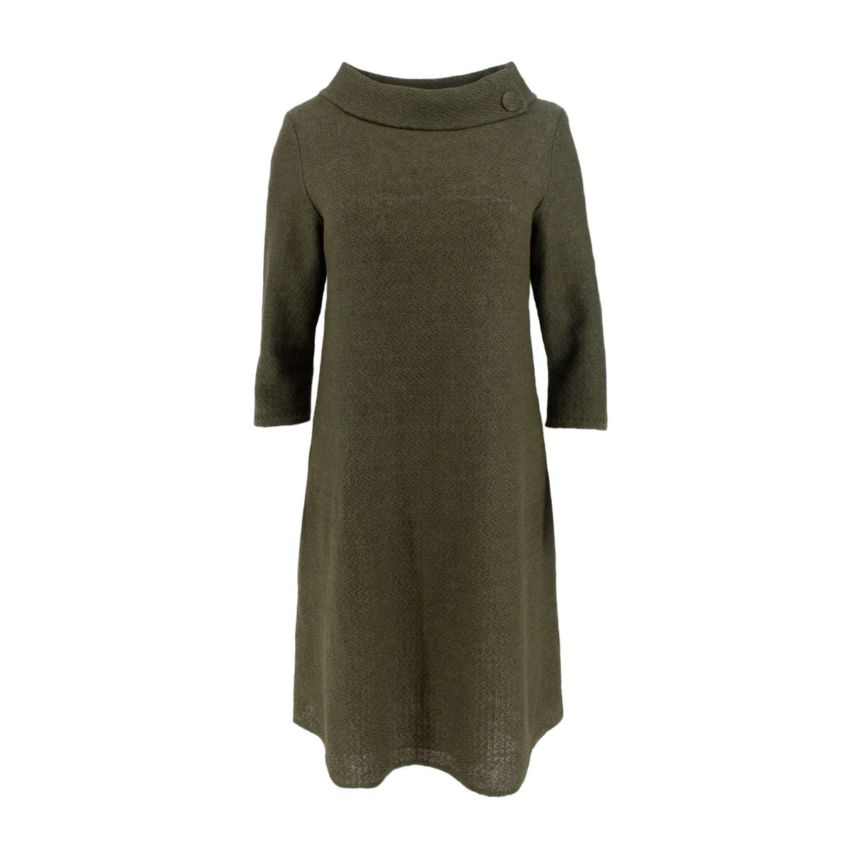 Pirita Design pellavaneulemekko Debbie color deep forest