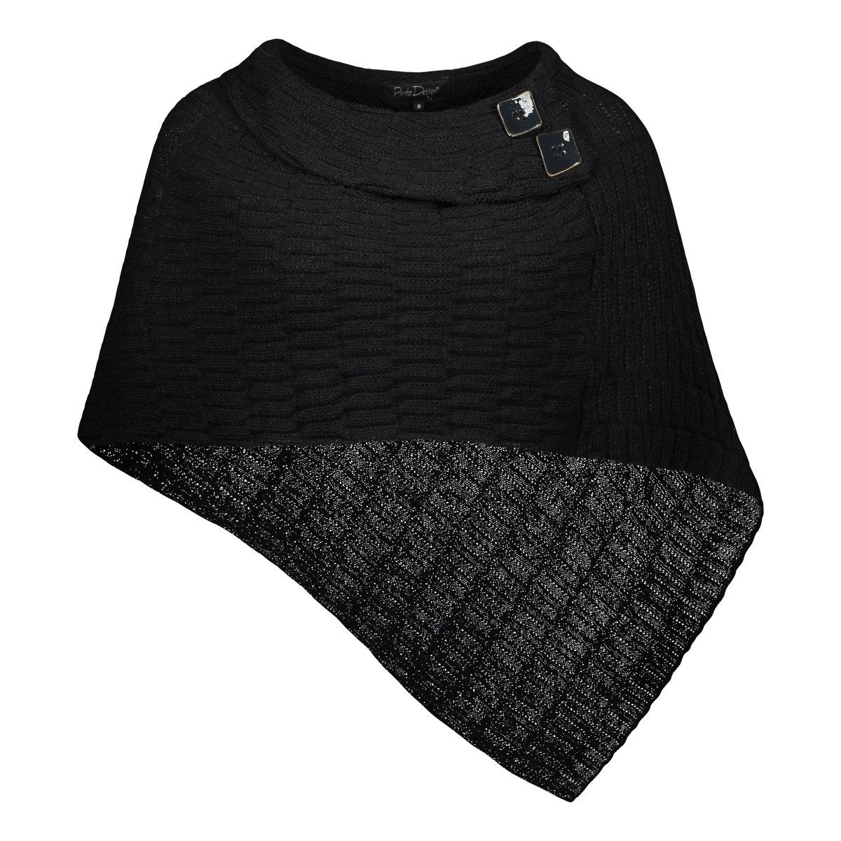 Pirita Design pellavaponcho Saaga color black