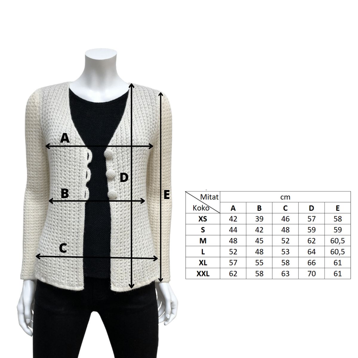 Pirita Design Lily-jakku, kermanvalkoinen